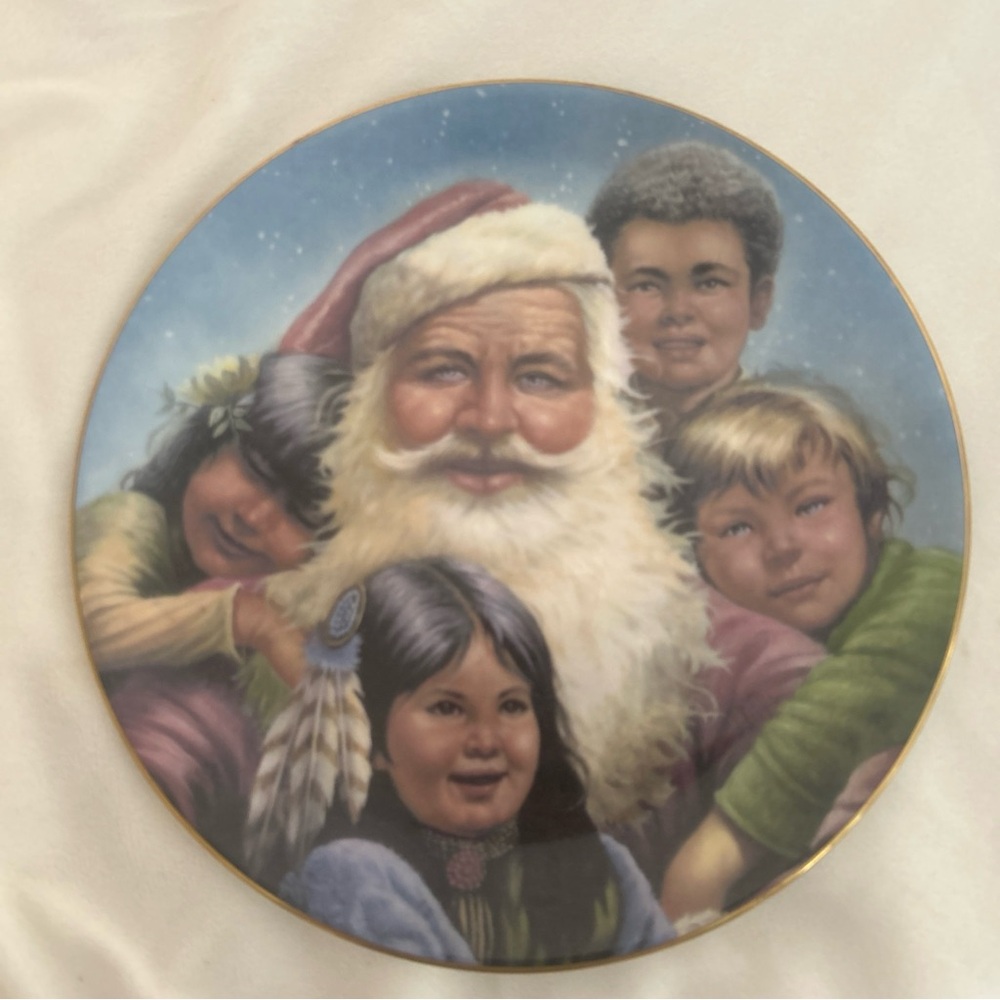 1989 Annual Christmas Issue One In The Spirit My Santa Plate By Gregory Perillo
